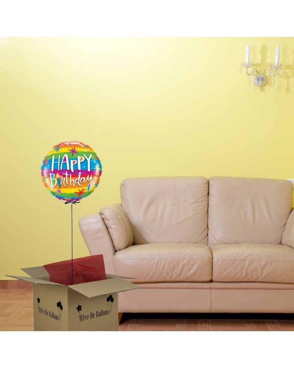 box ballon cadeau happy birthday